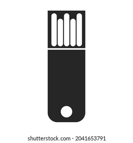 Drive flash vector icon.Black vector icon isolated on white background drive flash.