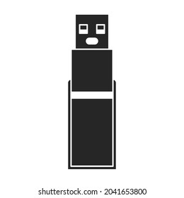 Drive flash vector icon.Black vector icon isolated on white background drive flash.