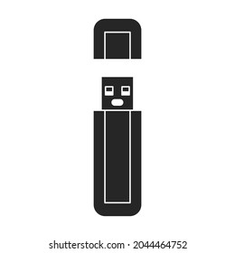 Drive flash vector icon.Black vector icon isolated on white background drive flash.