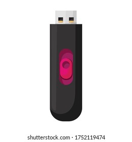 Icono del vector flash de la unidad.Icono del vector de dibujos animados aislado en flash de la unidad de fondo blanco.