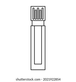 Icono del vector flash de la unidad.Icono del vector de contorno aislado en el flash de la unidad de fondo blanco.