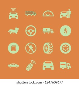 drive icon. drive vector icons set pedestrian, steering wheel, car wheel and speedometer