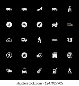 drive icon. drive vector icons set traffic signs, car charger, oil truck and fast delivery truck