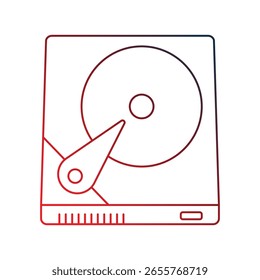 ícone de unidade com fundo branco vetor ilustração stock