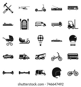 Drive icons set. Simple set of 25 drive vector icons for web isolated on white background