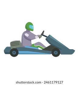 Drive karting vehicle icon cartoon vector. Adrenalin engine. Transport motor