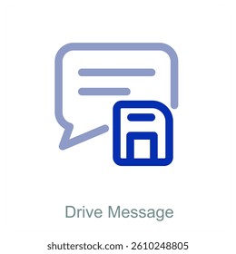 Drive Message and communication icon concept