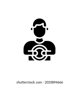 drive people driving Silhouette Icon Vector