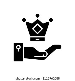 Drive for power black icon concept. Drive for power flat  vector symbol, sign, illustration.