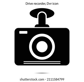 Drive recorder, Dvr icon vector illustration graphic on background