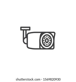 Drive recorder line icon. linear style sign for mobile concept and web design. Car dvr camera outline vector icon. Symbol, logo illustration. Vector graphics