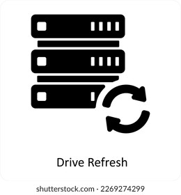 refresco de la unidad y concepto de icono de Internet