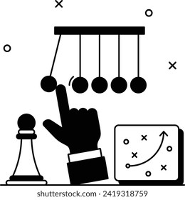 Drive Regulation Acceleration Vector Icon Design, Commercial strategy Symbol, Market outreach Sign, oversight and operational control Stock illustration, Control of Operational Momentum Concept