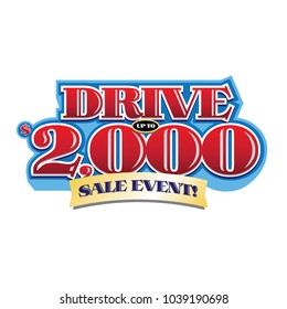 Drive Sales Event Vector Headline
