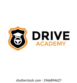 logotipo de escuela de conducción idea creativa moderna 