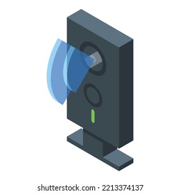 Drive sensor icon isometric vector. Car traffic. Smart system