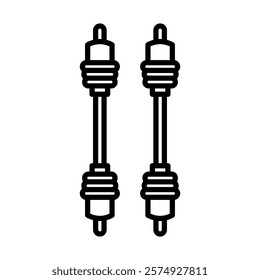 Drive Shaft Vector Line Icon Design
