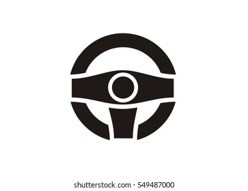 drive steering wheel simple icon