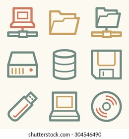 Drive storage web icons