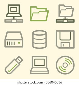 Web-Symbole für Laufwerkspeicher