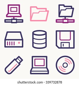 Drive storage web icons