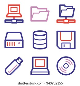 Drive storage web icons