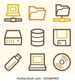 Drive storage web icons