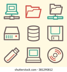 Drive storage web icons