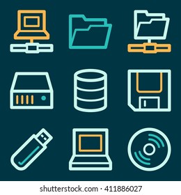 Drive storage web icons