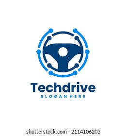 Vector del logotipo de la tecnología de transmisión. Concepto de plantilla de logotipo de conducción inteligente.