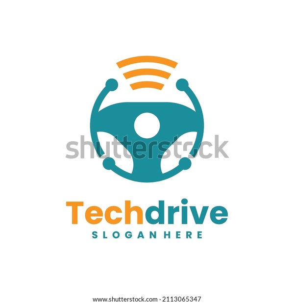 Drive technology logo vector. Smart driving logo
template concept.