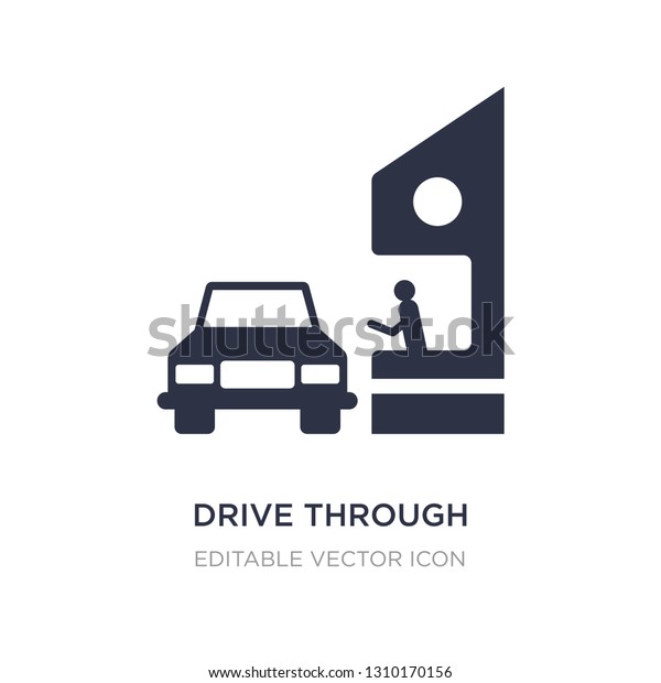 drive\
through icon on white background. Simple element illustration from\
Food concept. drive through icon symbol\
design.