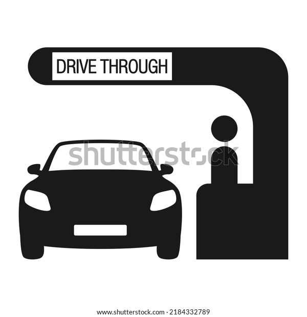 Drive through icon. Order pickup symbol\
vector illustration