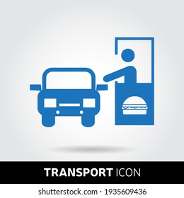 Drive Through icon in trendy style isolated on grey background. Transport symbol for your web site design, logo, app, UI. Eps10 vector illustration.