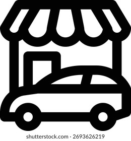 Ícone Drive Through, Store, Drive Thru Outline