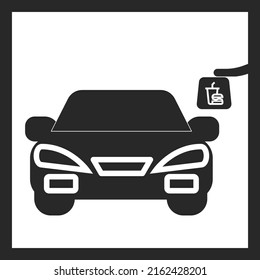 Drive thru icon isolated on white background. Food symbol modern, simple, vector, icon for website design, mobile app, ui. Vector Illustration
