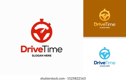 Drive Time logo designs concept vector, Speed Driver logo template symbol icon