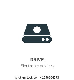 Drive vector icon on white background. Flat vector drive icon symbol sign from modern electronic devices collection for mobile concept and web apps design.