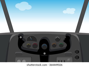 drive view of airplane in the sky