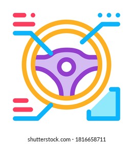 drive wheel characteristics icon vector. drive wheel characteristics sign. isolated contour symbol illustration