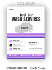 Drive-In Clean Car Wash Flyer and Social Media Graphics