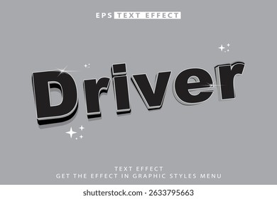 Driver 3D editable template design with modern and abstract style