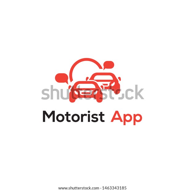 driver car and ballon talk bubble chat logo\
app vector icon illustration\
inspiration