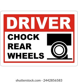 Driver Chock Rear Wheels Label svg