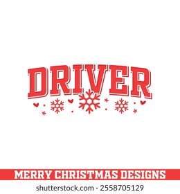 Driver Christmas decorative design, Merry Christmas designs