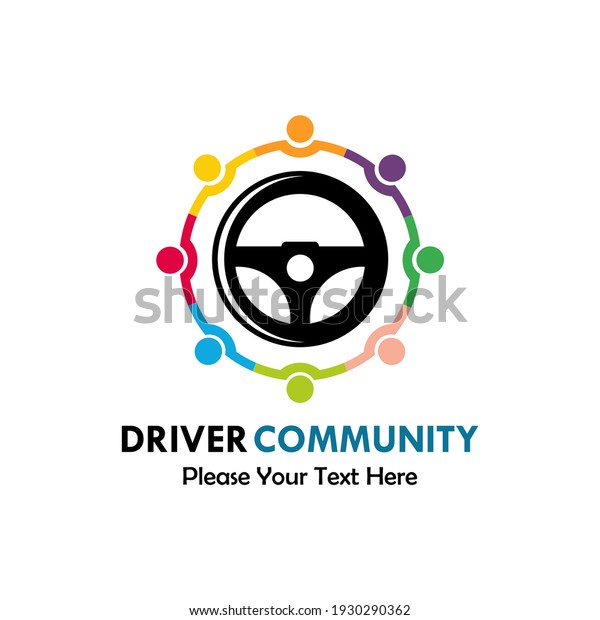 The driver\
community logo template\
illustration