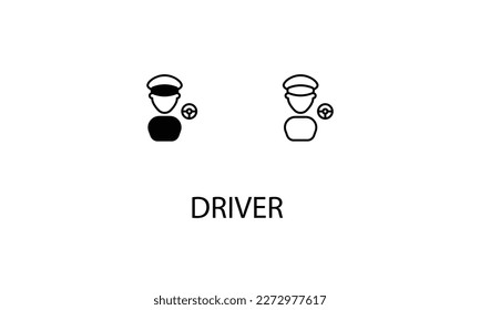Driver double icon design stoke illustration