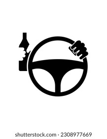 driver with drink icon, vector best flat icon.