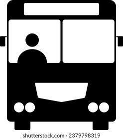 Driver driving a bus icon vector. Travel signs and symbols.