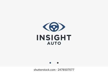 driver with eyes logo design vector silhouette illustration